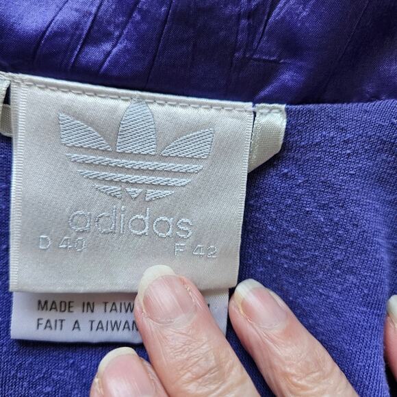 Adidas Purple Wind Breaker Athletic Purple Zip Up Jacket Size Medium - Picture 8 of 15